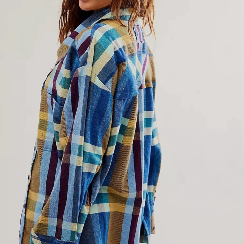 NWOT Free People We The Free So Long Summer Plaid Top Tunic Flannel
